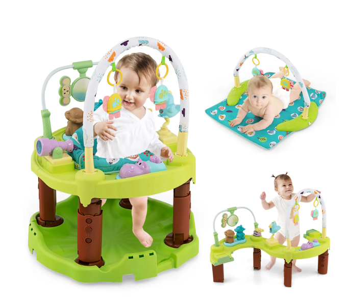 Infans 3-in-1 Baby Activity Center Toddler Bouncing Saucer w/ 3-position