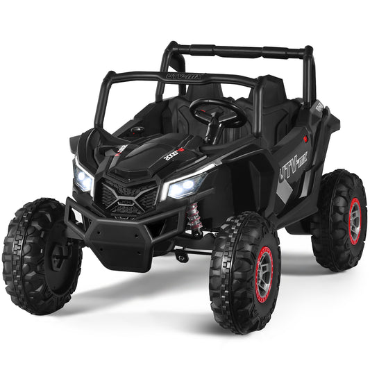 Infans 12V Electric Kids Ride-On Car 2-Seater SUV UTV w/ Remote Black