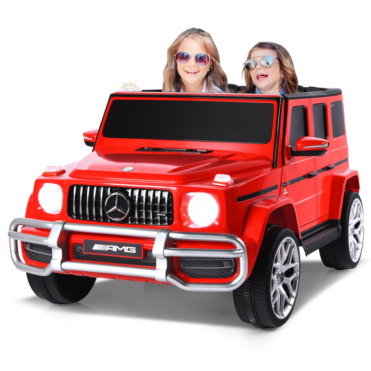 Infans 12V 2 Seats Kids Ride On Car Licensed Mercedes Benz G63 w/ Remote Control Red