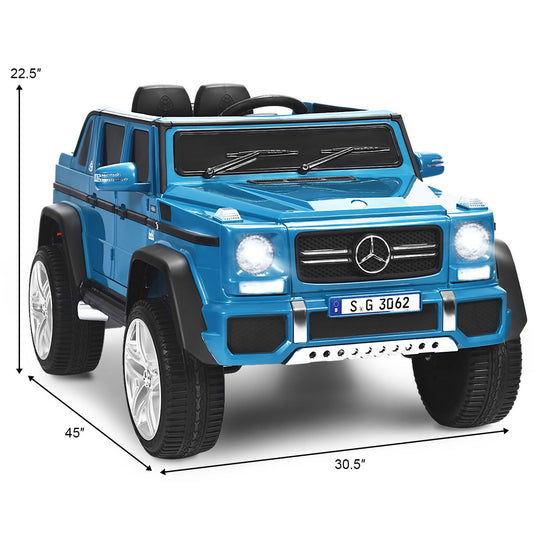 Infans 12V Licensed Mercedes-Benz Kids Ride On Car RC Motorized Vehicles w/ Trunk Navy