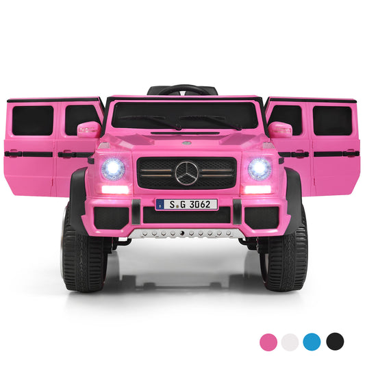 Infans 12V Licensed Mercedes-Benz Kids Ride On Car RC Motorized Vehicles w/ Trunk Pink