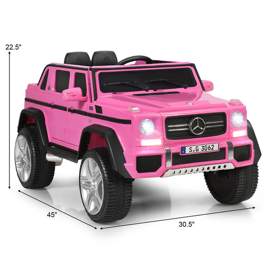 Infans 12V Licensed Mercedes-Benz Kids Ride On Car RC Motorized Vehicles w/ Trunk Pink