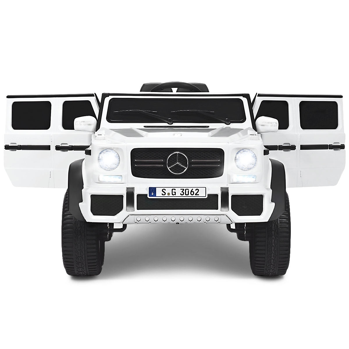 Infans 12V Licensed Mercedes-Benz Kids Ride On Car RC Motorized Vehicles w/ Trunk White