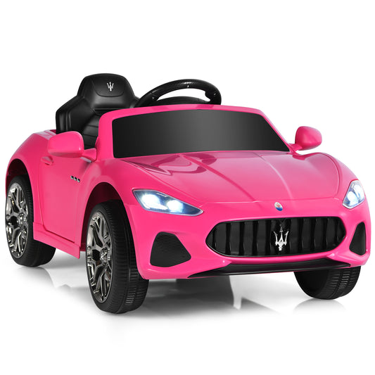 Infans 12V Kids Ride On Car Maserati GranCabrio Licensed w/ Remote Control& Lights Pink