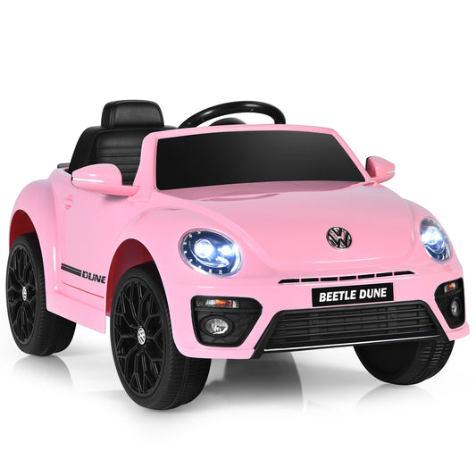 Infans 12V Kids Ride On Car Licensed Volkswagen Beetle w/ Remote Control & Music Pink